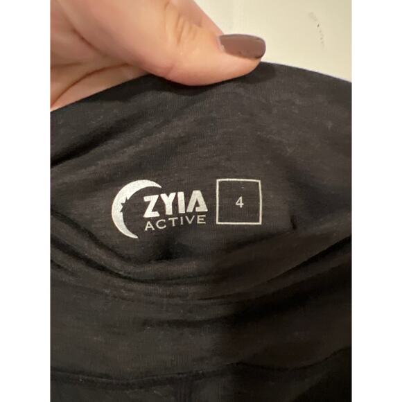 Zyia‎ Active, Dark Gray, Fleece Lined Leggings, Size 4, 1059A - Picture 2 of 3